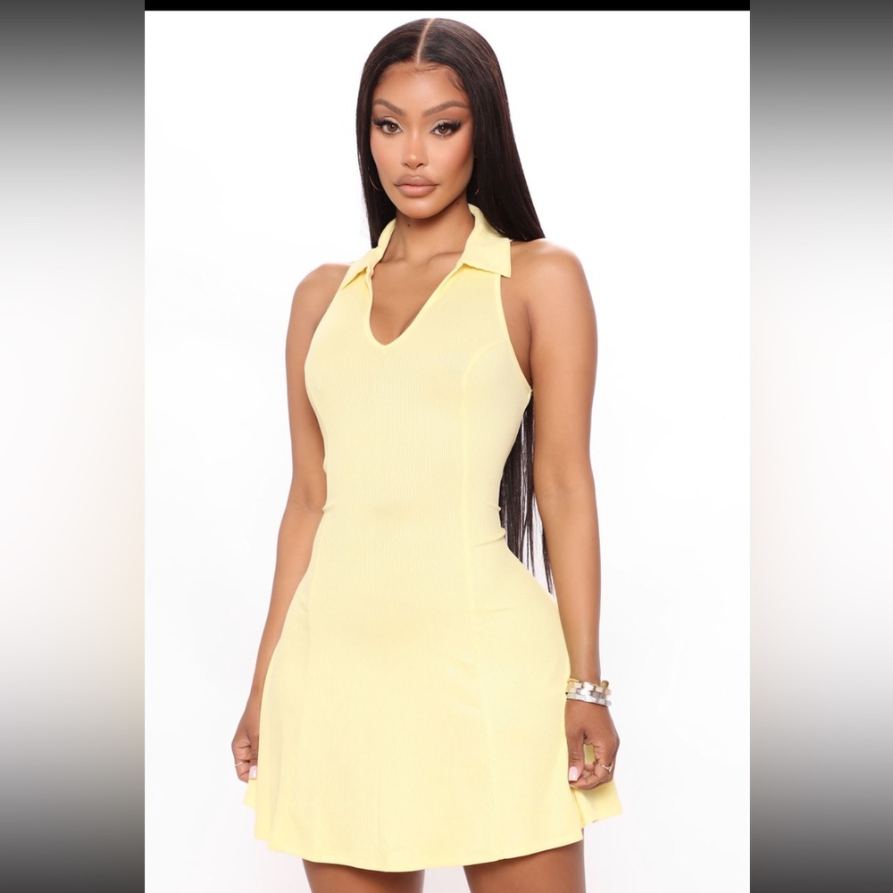 Yellow flare dress